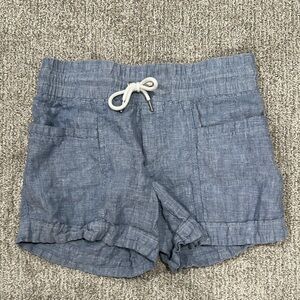 Athleta Light Blue Linen Shorts